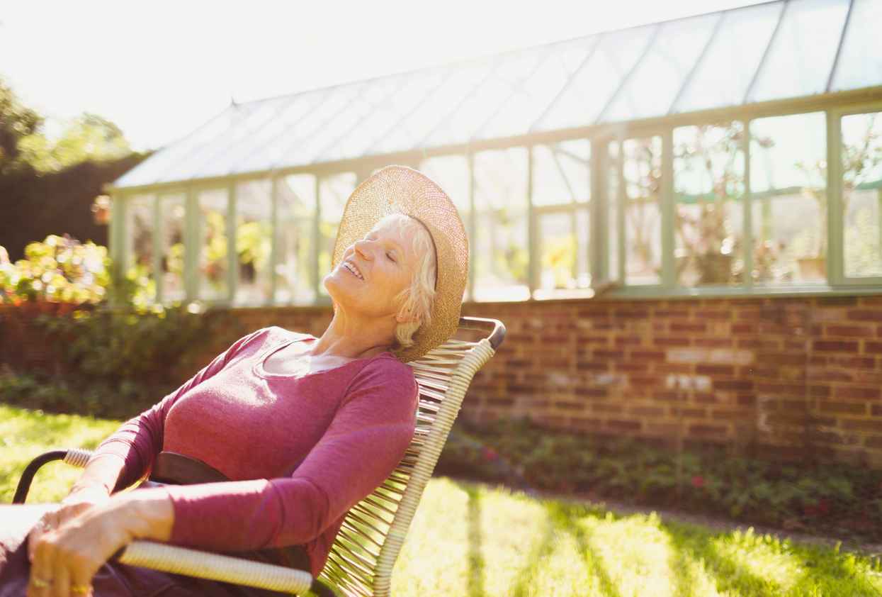 Home care clinician speaking with a client at home